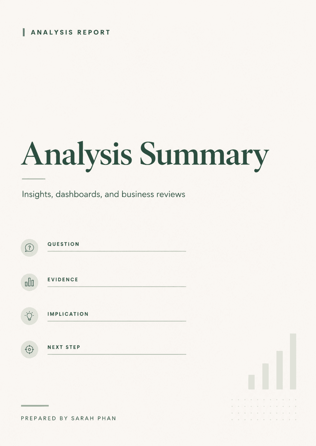 English report cover